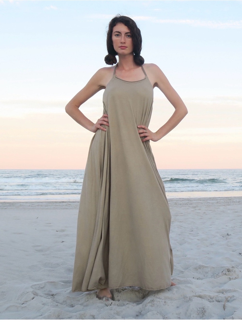 Cotton Halter Maxi Dress